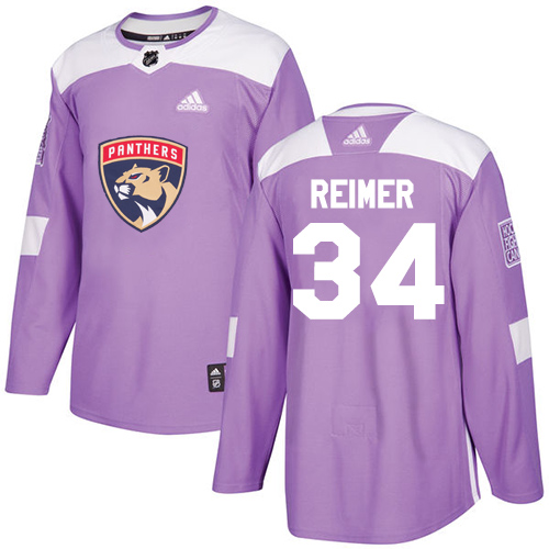 Adidas Panthers #34 James Reimer Purple Authentic Fights Cancer Stitched NHL Jersey